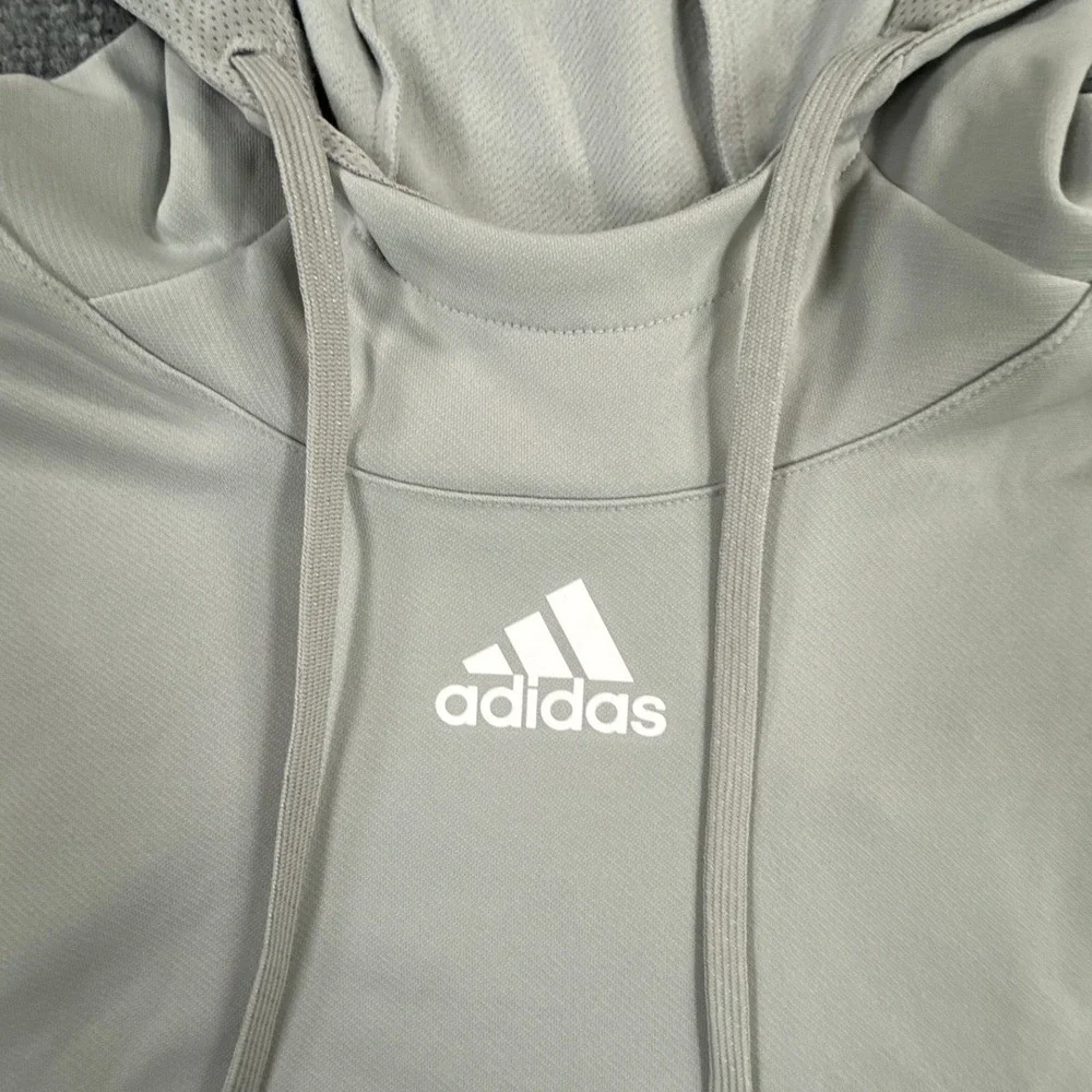 Adidas Team Issue Pullover Hoodie Mens 2XL Gray AEROREADY FQ0153 NWT